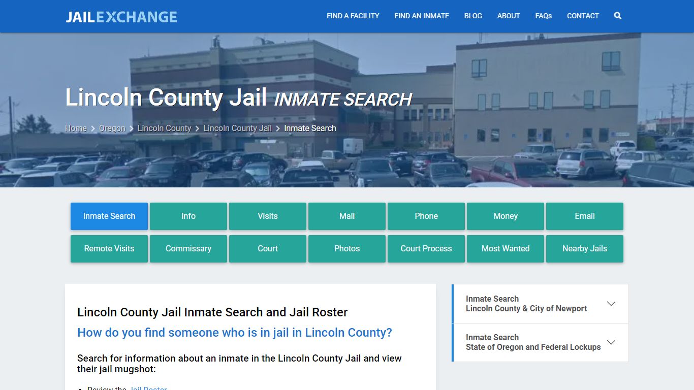 Inmate Search: Roster & Mugshots - Lincoln County Jail, OR - Jail Exchange